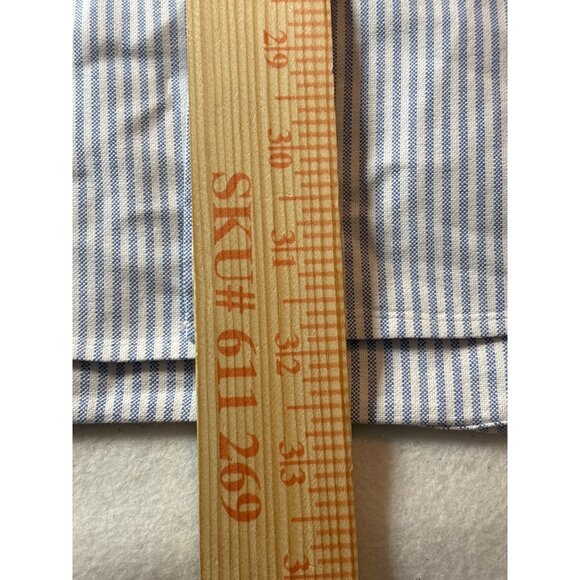 Ralph Lauren Mens Blue & White Striped Slim Fit Button-Down Shirt xl-Tg - Picture 5 of 12
